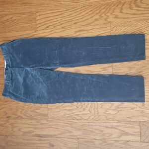 Theory Blue Straight Leg Corduroy Pants Sz 6